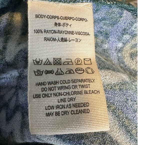 Free People Hard Days Blue Yellow Floral Sleeveless Jumpsuit Small - Picture 4 of 11